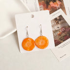 Pendientes de resina con rodajas de zanahoria - Yunicrafts