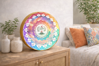 "Colorful Clouds" Handcrafted Bamboo Stream Drum (35cm) – Master Edition Natural Wood Water Drum for Professional Sound Healing & Sacred Space Creation - Yunicrafts