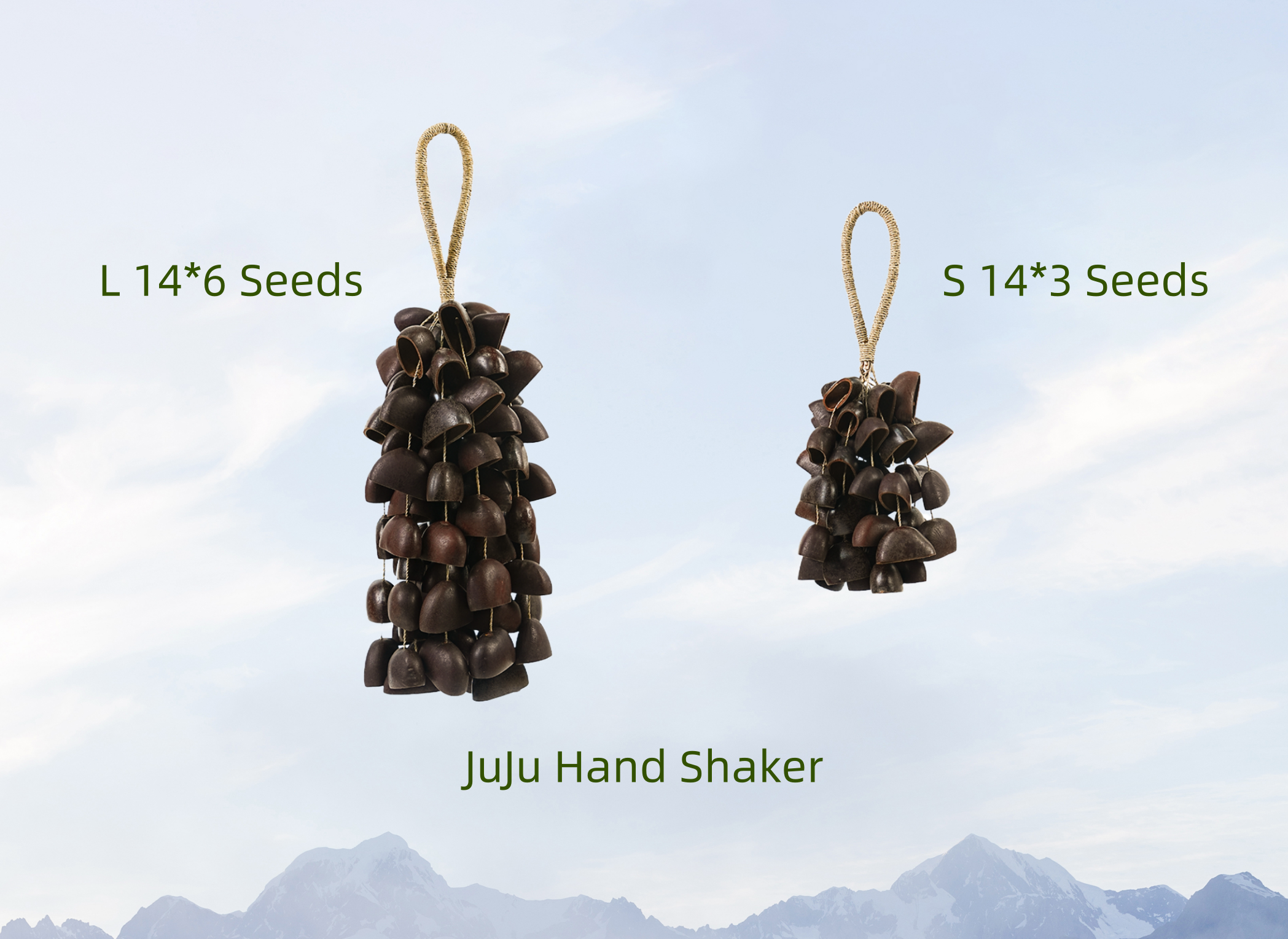 Handmade Juju Duckfoot Vine Seed Shell Hand Bell – Natural Rainforest Sound Decor