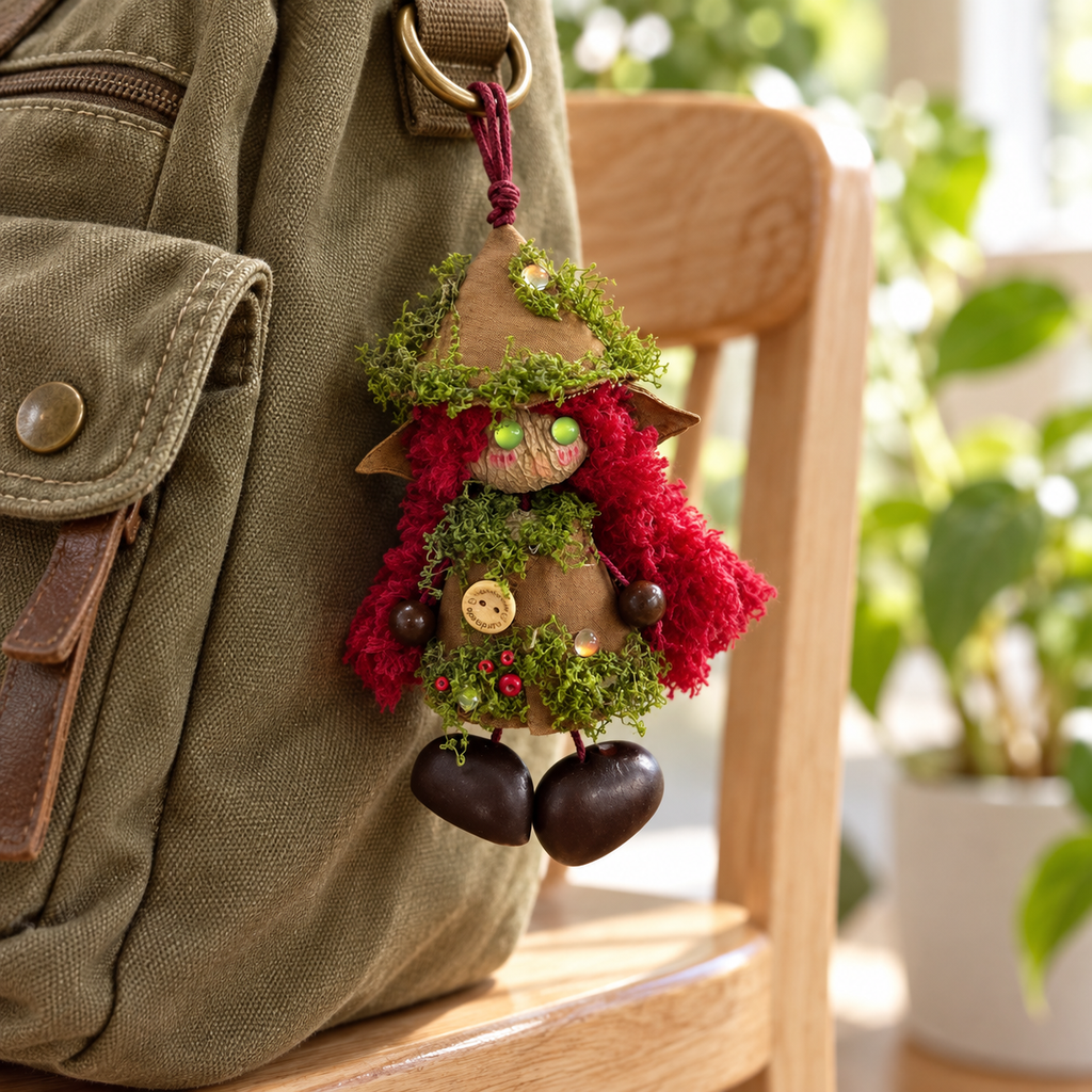 “Forest Sprite” Black Seed Doll