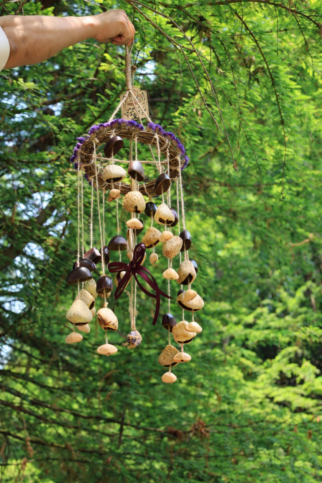 "Floral Harvest Chime" Vine Wreath Seed Chime - Yunicrafts