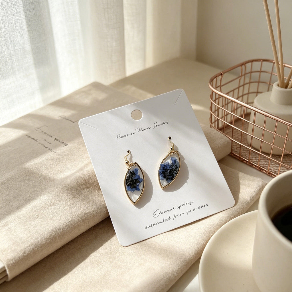 Floral Jewelry | EverPetal Pressed Flower Resin Earrings Collection - Yunicrafts