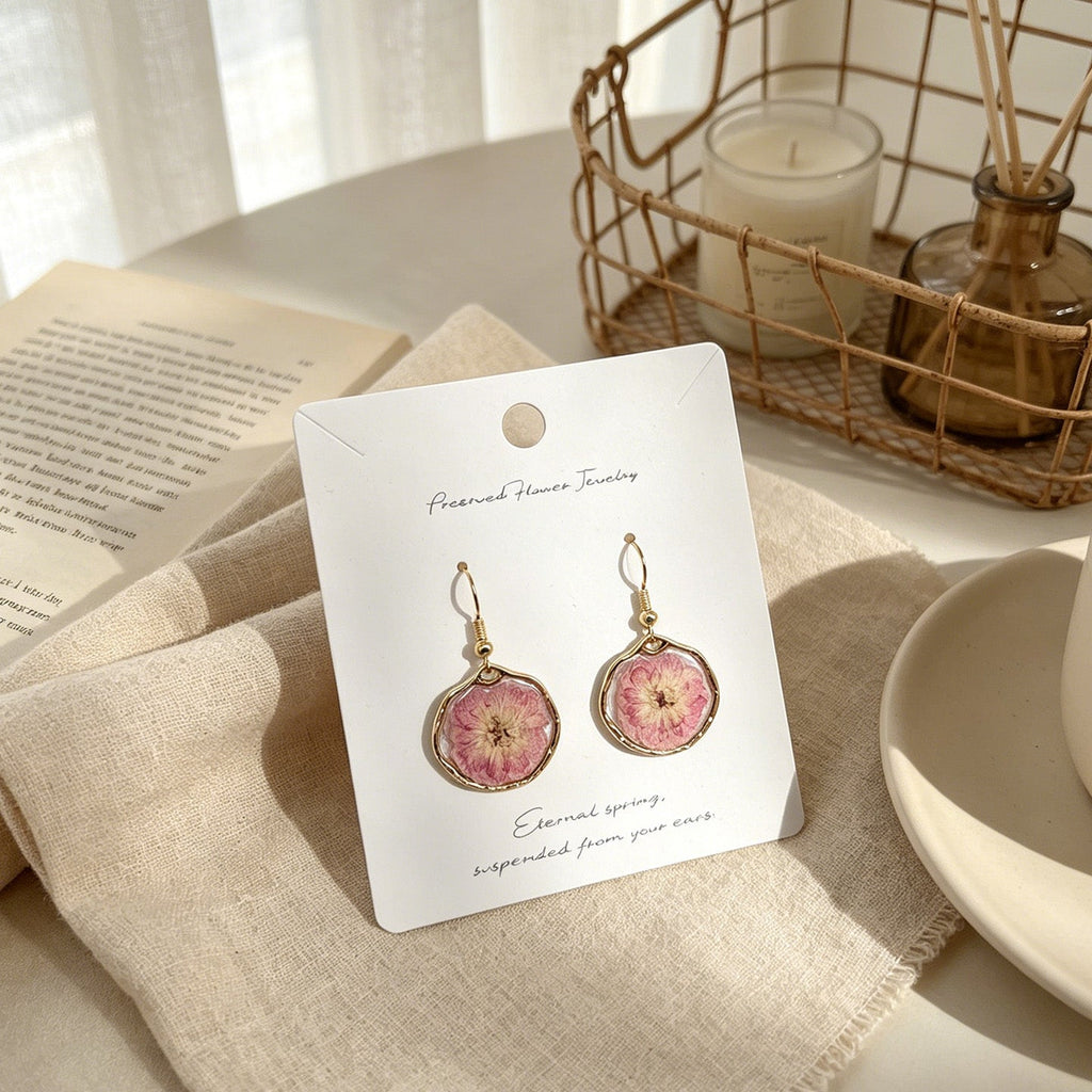 Floral Jewelry | EverPetal Pressed Flower Resin Earrings Collection - Yunicrafts