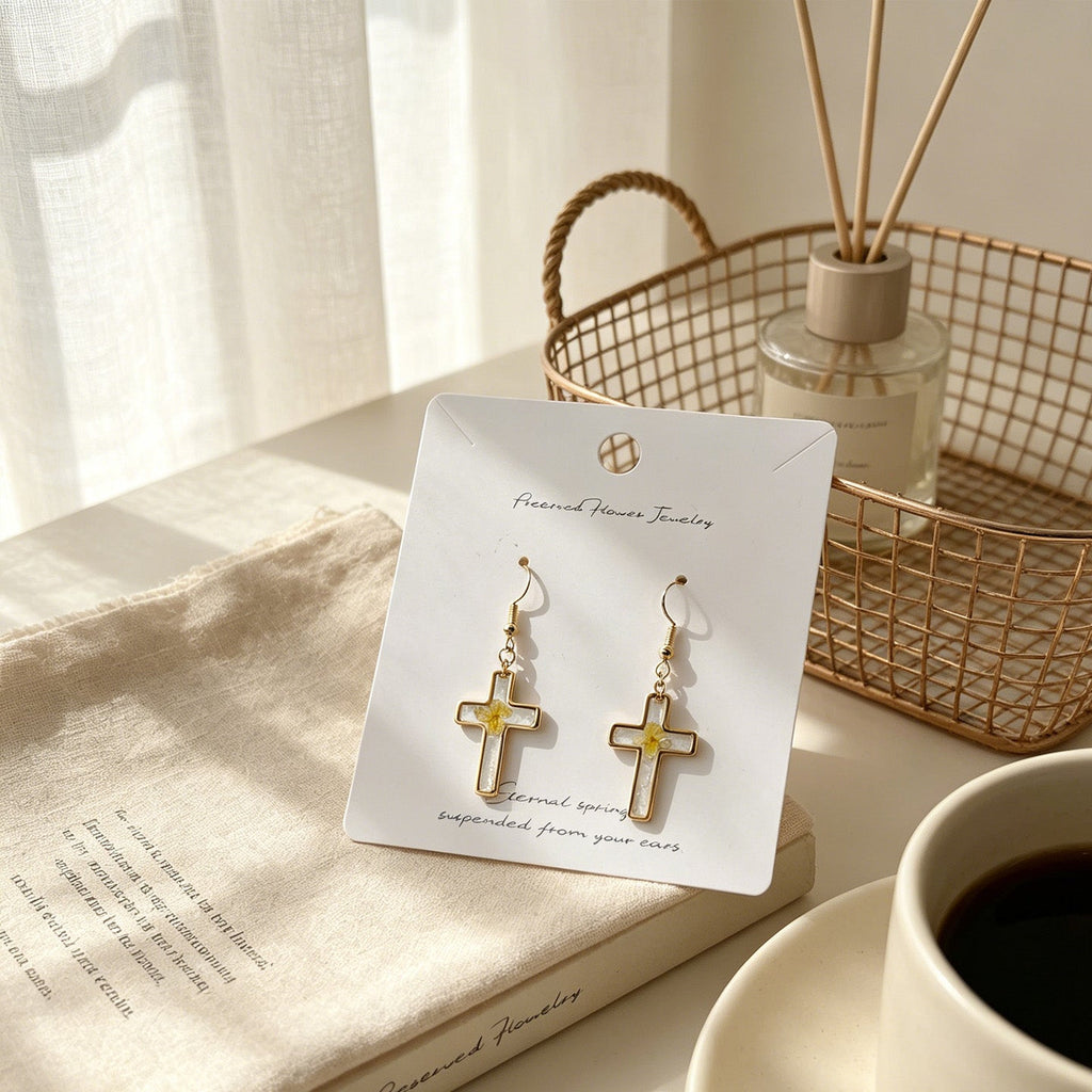 Floral Jewelry | EverPetal Pressed Flower Resin Earrings Collection - Yunicrafts