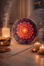 "Flying Fish Sea" Handcrafted Bamboo Stream Drum (20cm) – Vibrant Natural Wood Water Drum for Yoga & Mindfulness - Yunicrafts