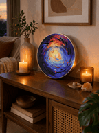 "Flying Fish Sea" Handcrafted Bamboo Stream Drum (20cm) – Vibrant Natural Wood Water Drum for Yoga & Mindfulness - Yunicrafts