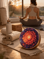 "Flying Fish Sea" Handcrafted Bamboo Stream Drum (20cm) – Vibrant Natural Wood Water Drum for Yoga & Mindfulness - Yunicrafts