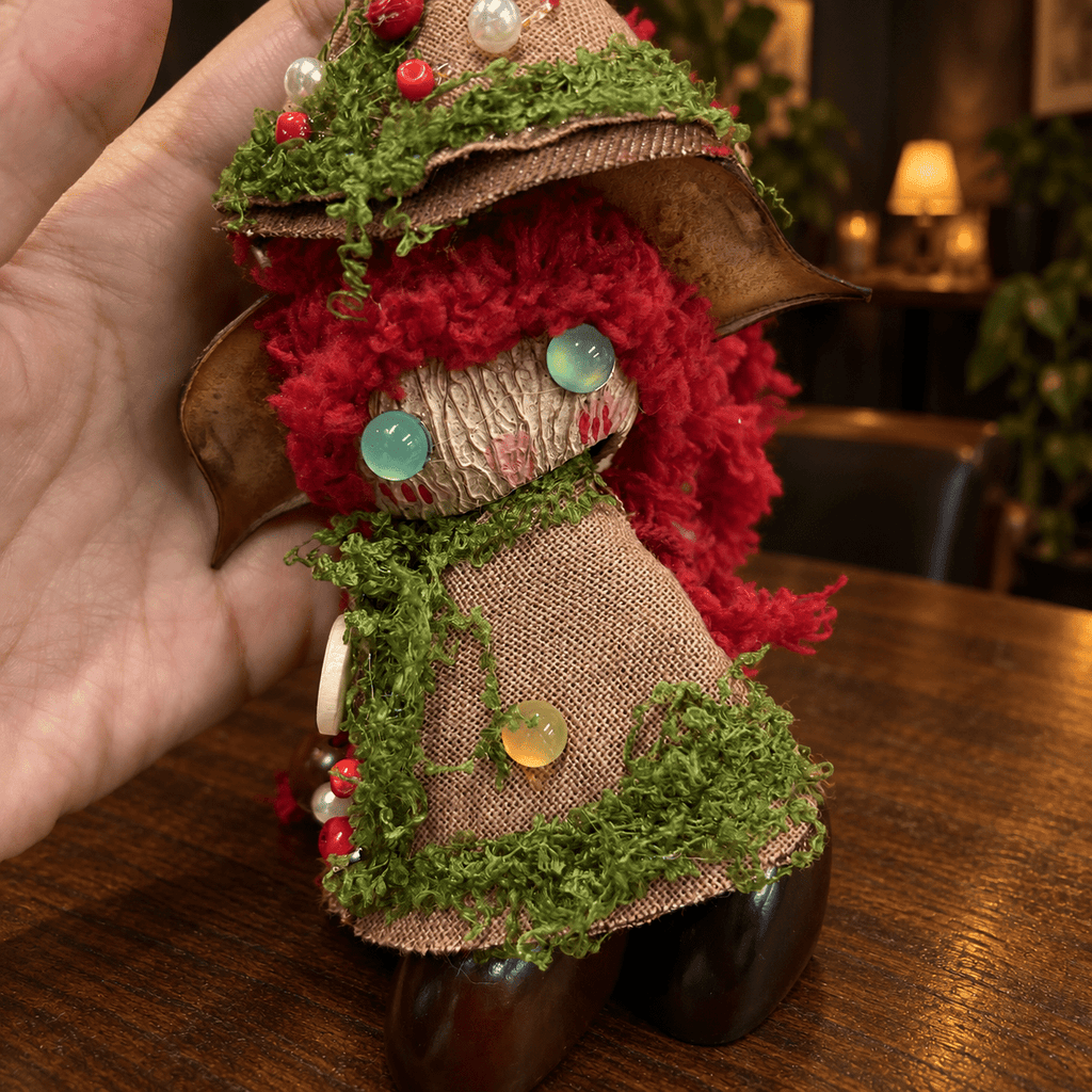 “Forest Sprite” Black Seed Doll - Yunicrafts