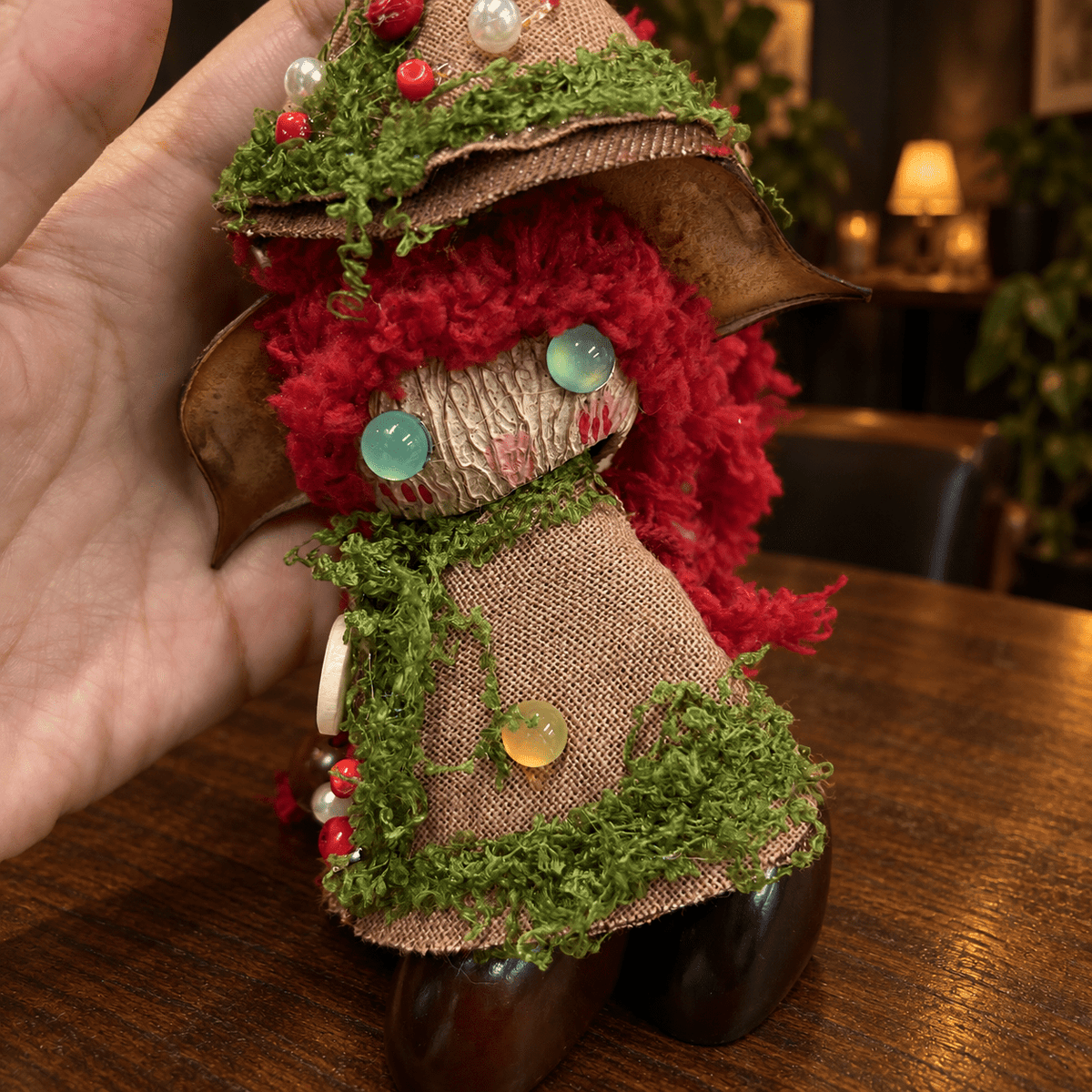 “Forest Sprite” Black Seed Doll - Yunicrafts