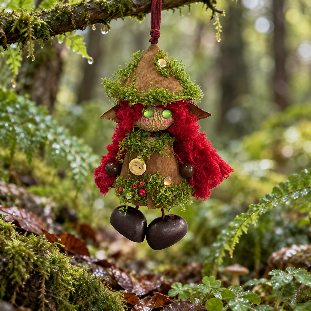 “Forest Sprite” Black Seed Doll - Yunicrafts