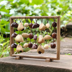 "Fruit Bell Harp" Vertical Seed Sound Sculpture - Yunicrafts