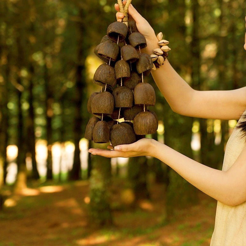 Hand Bell | Salin Water Bellwood Seed Shaker - Yunicrafts