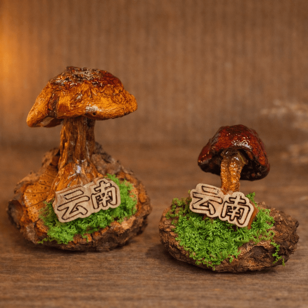 Handcrafted Real-Mushroom Fridge Magnets - Yunicrafts