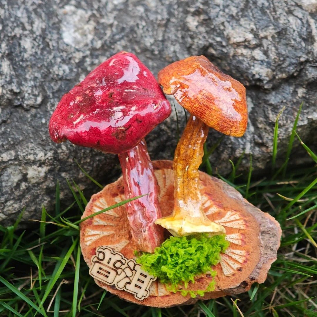 Handcrafted Real-Mushroom Fridge Magnets - Yunicrafts