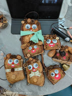 Handmade Big - Eyed Entada Pod Ornament – Cute Natural Wall Hanging Decor - Yunicrafts