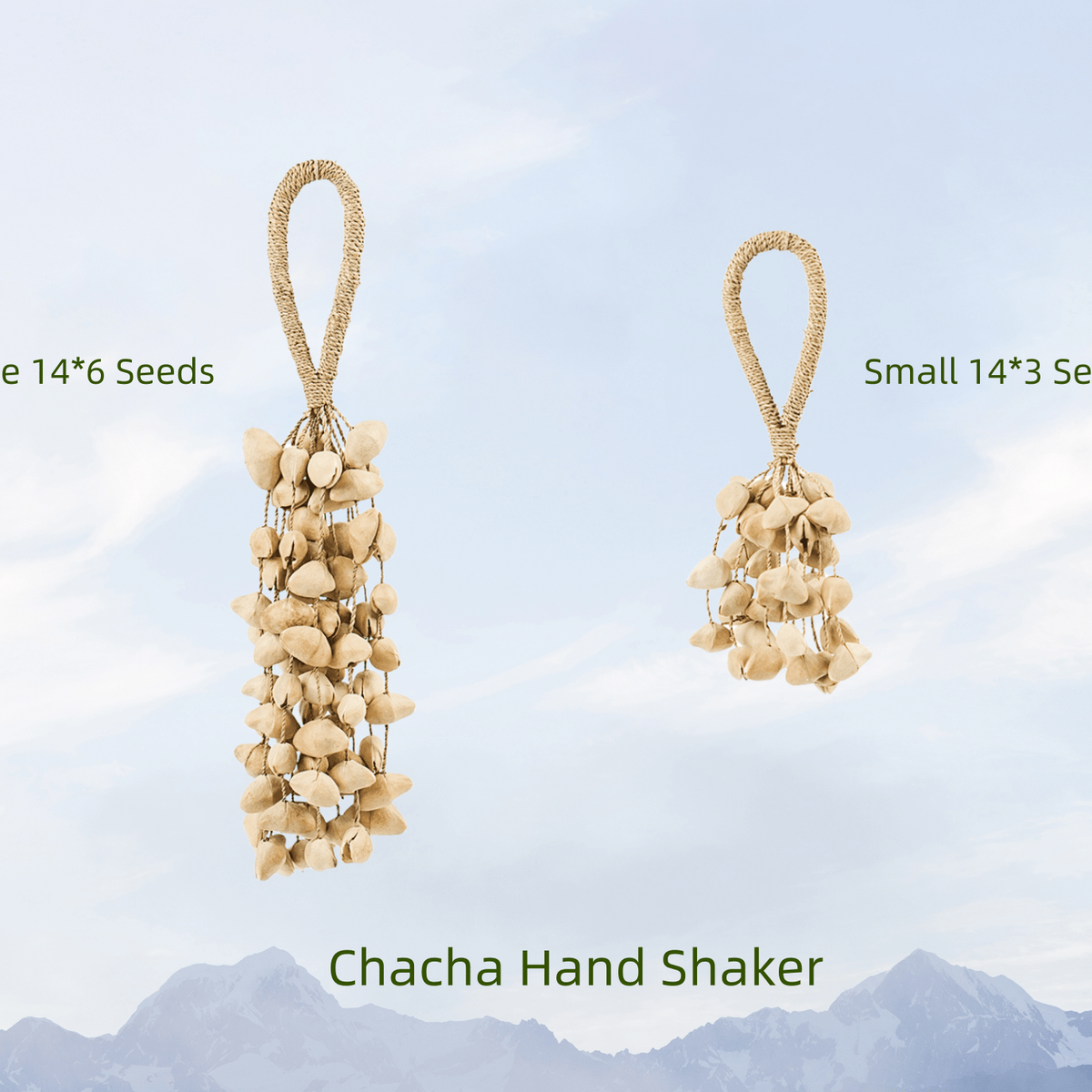 Seed Shaker | Handmade Chacha Oleander Seed Rope Hand Bell – Natural Rainforest Sound Decor - Yunicrafts