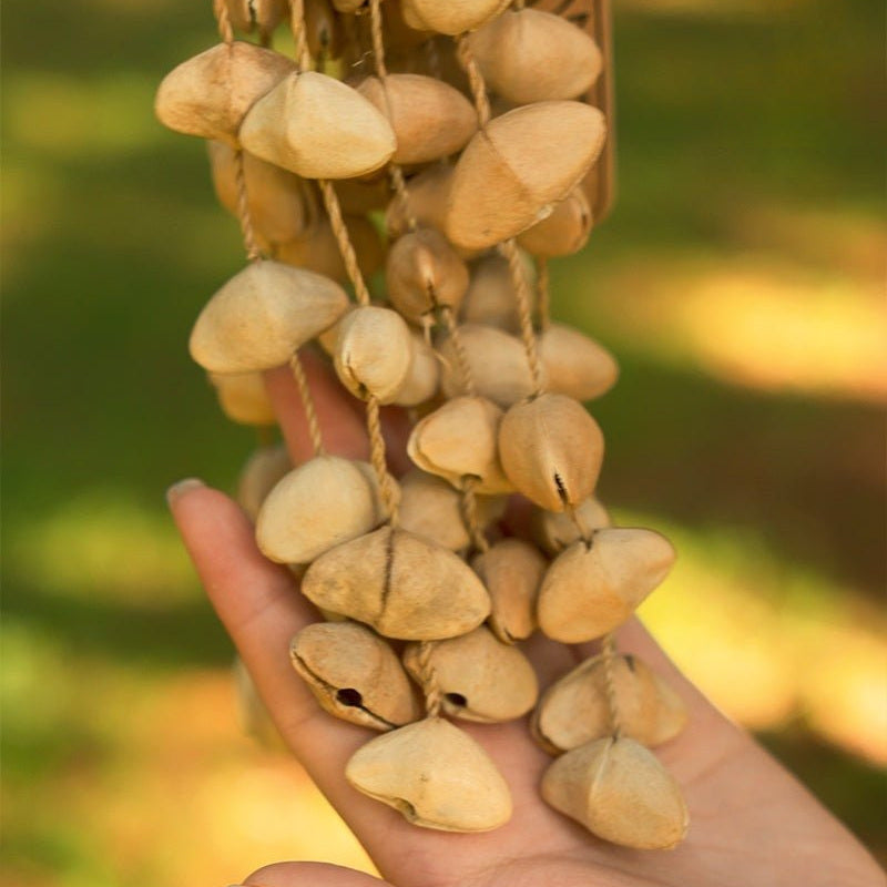 Seed Shaker | Handmade Chacha Oleander Seed Rope Hand Bell – Natural Rainforest Sound Decor - Yunicrafts