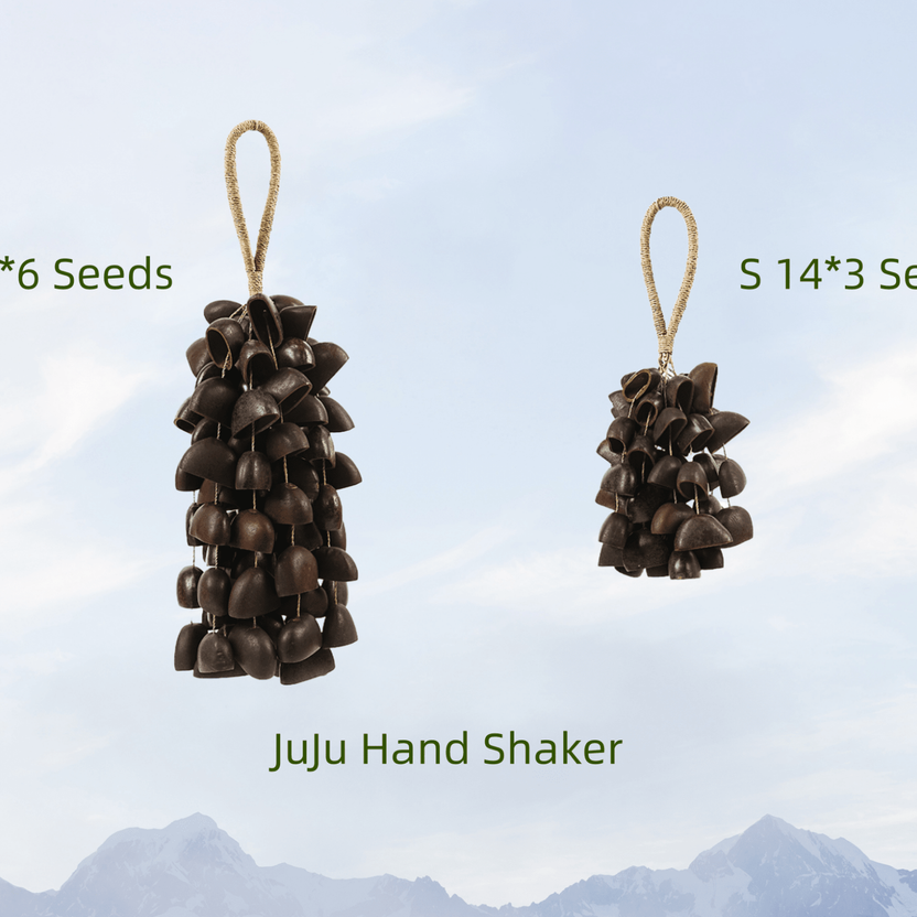 Seed Shaker | Handmade Juju Duckfoot Vine Seed Shell Hand Bell – Natural Rainforest Sound Decor - Yunicrafts