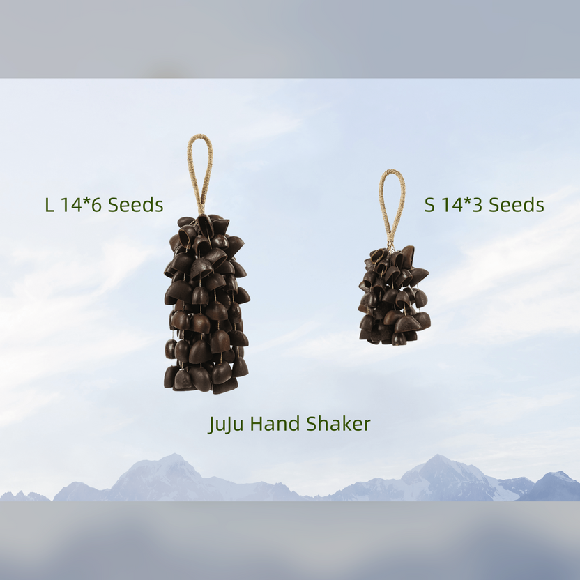 Seed Shaker | Handmade Juju Duckfoot Vine Seed Shell Hand Bell – Natural Rainforest Sound Decor - Yunicrafts