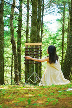 Handmade Juju Duckvine Seed Shell Bar Wind Chime – Natural Rainforest Sound - Yunicrafts