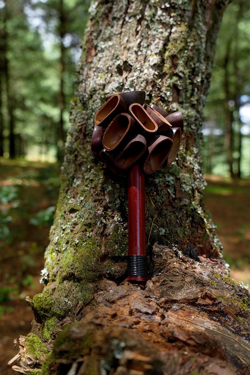 Handmade Juju Seed Pod Wooden Handle Shaker – Rainforest Natural Percussion - Yunicrafts