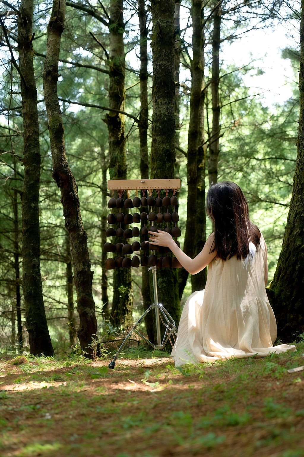 Handmade Salin Water Bellwood Seed Shell Bar Chime – Rainforest Decor - Yunicrafts