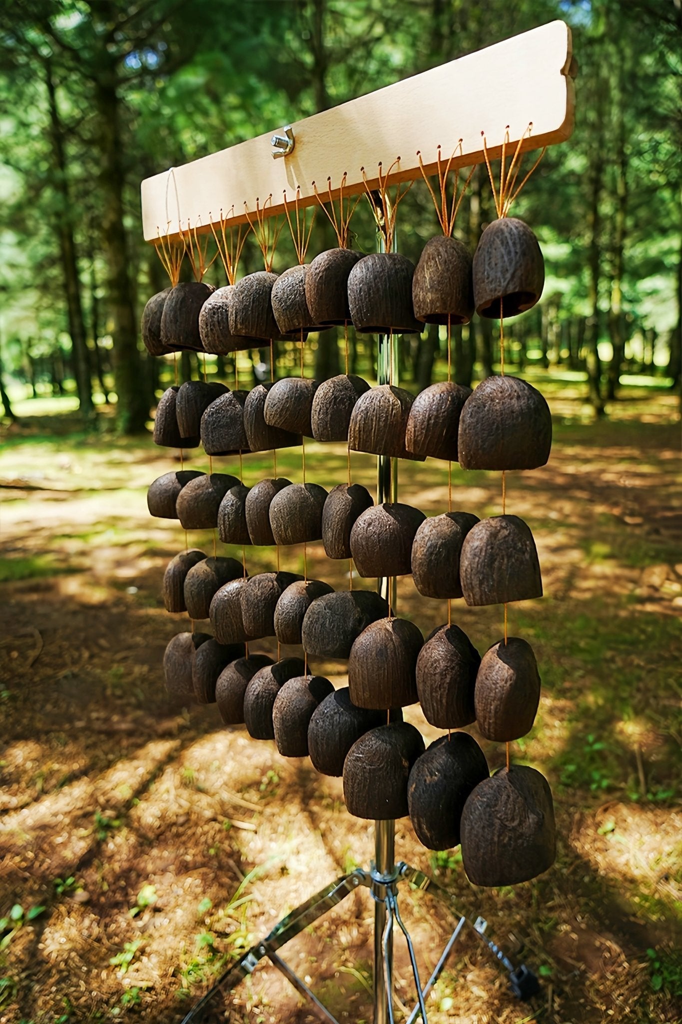 Handmade Salin Water Bellwood Seed Shell Bar Chime – Rainforest Decor - Yunicrafts