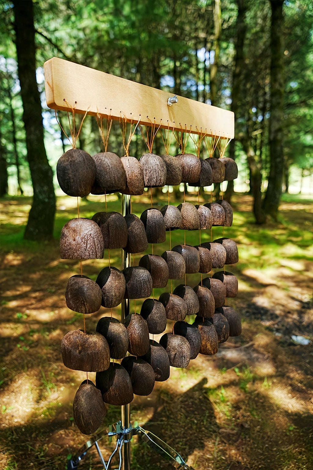 Handmade Salin Water Bellwood Seed Shell Bar Chime – Rainforest Decor - Yunicrafts