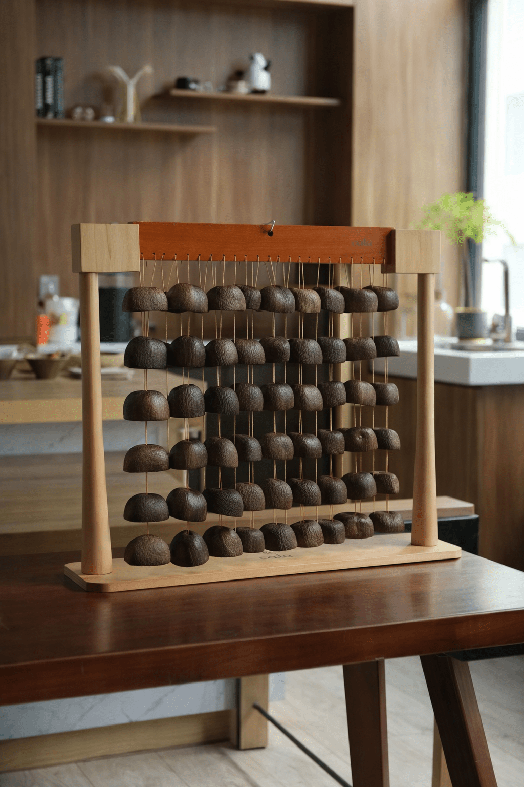 Handmade Salin Water Bellwood Seed Shell Bar Chime – Rainforest Decor - Yunicrafts