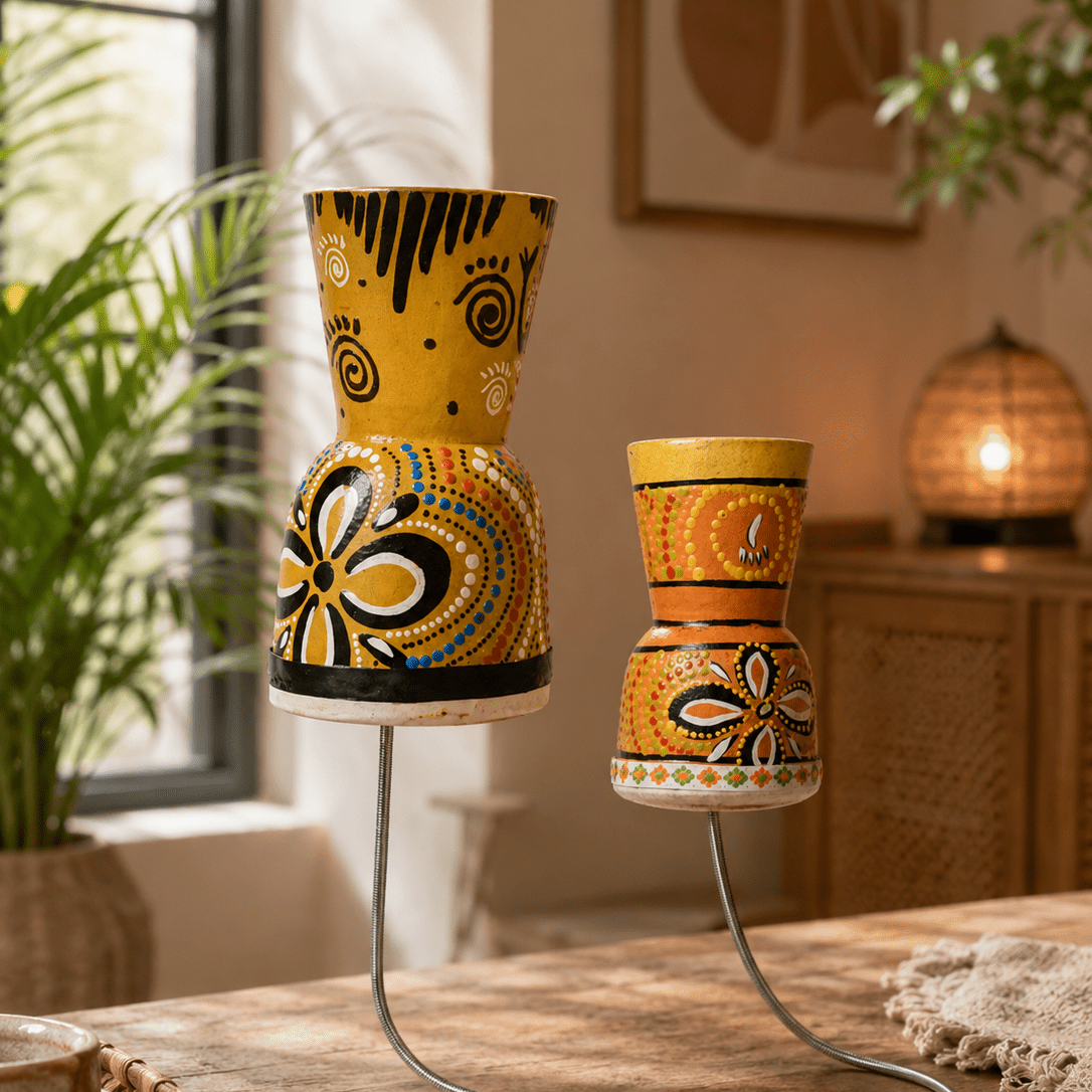 Handmade Painted Leather Thunder Drum - Yunicrafts