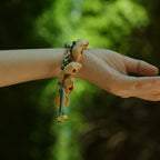 "The Happy Pistachio" - Hand - Braided Natural Shell Bracelet with Colorful Cord - Yunicrafts