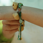 "The Happy Pistachio" - Hand - Braided Natural Shell Bracelet with Colorful Cord - Yunicrafts