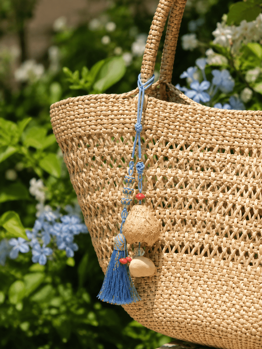 "Indigo Guardian" Tassel Seed Charm - Yunicrafts