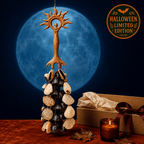 Meditation Hand Rattle | Sun & Light Goddess, 2 Fruit-Shell Styles - Yunicrafts