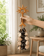 Meditation Hand Rattle | Sun & Light Goddess, 2 Fruit-Shell Styles - Yunicrafts