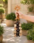 Meditation Hand Rattle | Sun & Light Goddess, 2 Fruit-Shell Styles - Yunicrafts