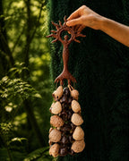 Meditation Hand Rattle | Sun & Light Goddess, 2 Fruit-Shell Styles - Yunicrafts