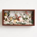 "The Landscape Garden" - Real Preserved Flower Shadow Box (Panoramic Desk Decor) - Yunicrafts