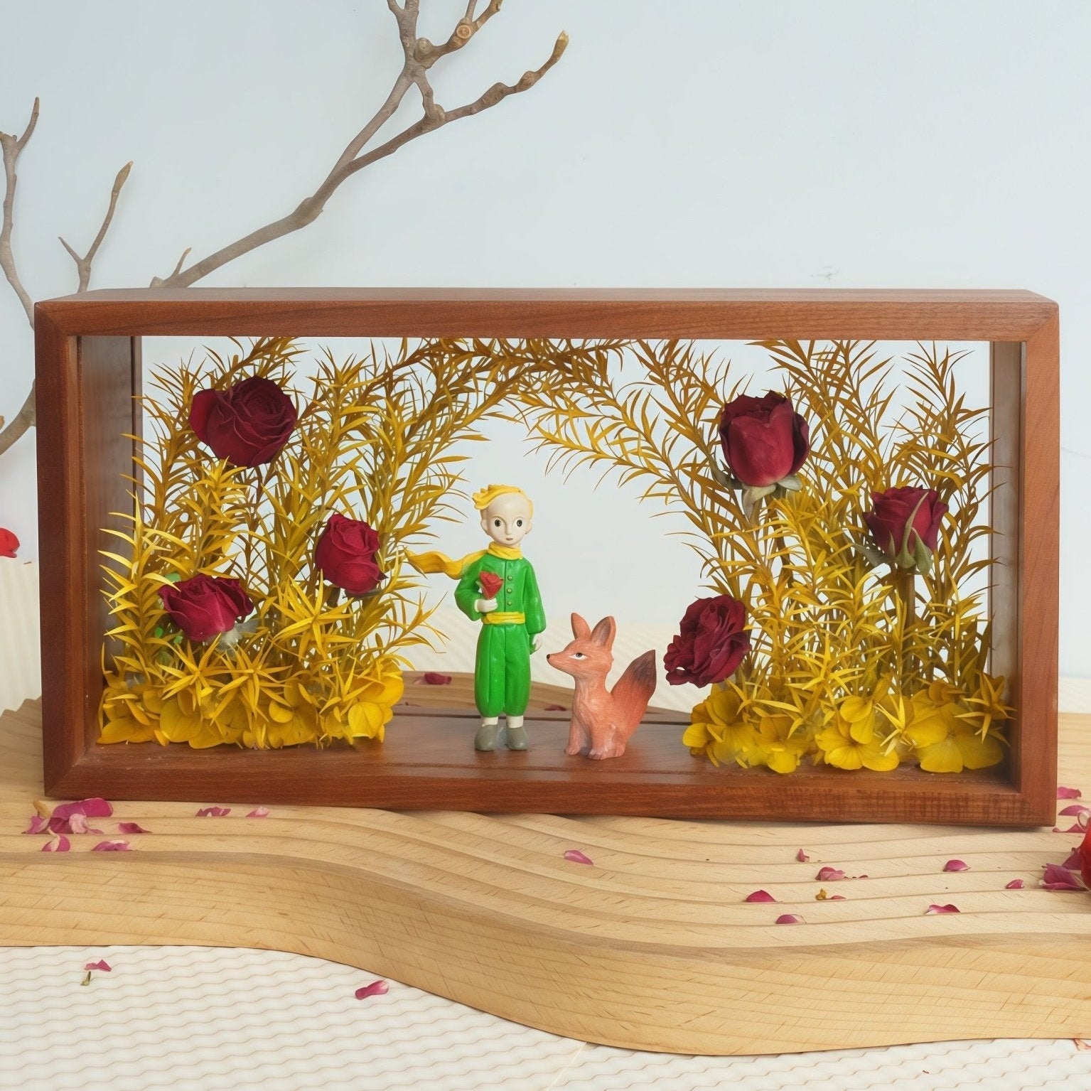 "My Unique Rose" Preserved Flower Shadow Box - Yunicrafts