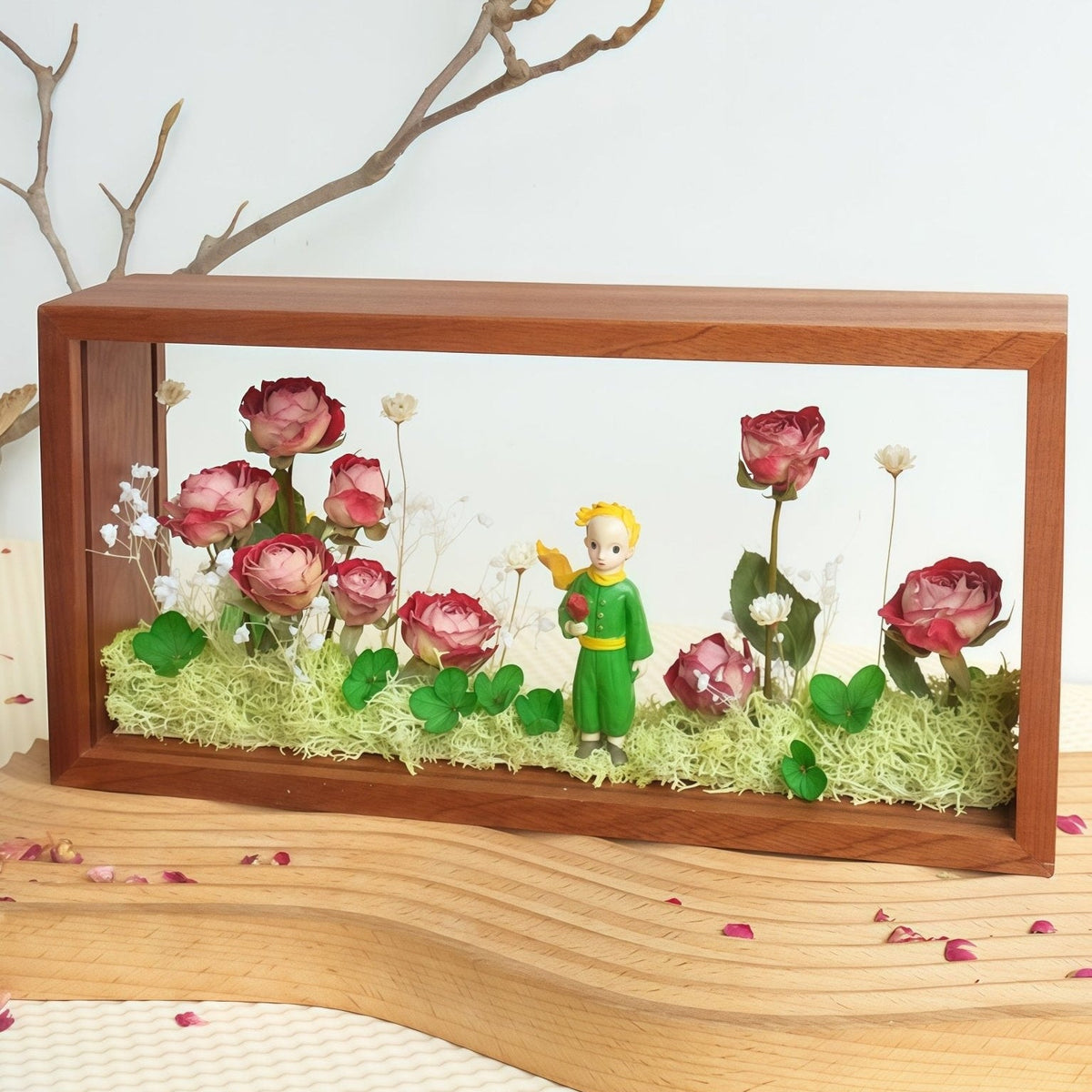 "My Unique Rose" Preserved Flower Shadow Box - Yunicrafts