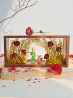 "My Unique Rose" - The Little Prince & Real Preserved Flower Shadow Box Art - Yunicrafts
