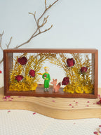 "My Unique Rose" - The Little Prince & Real Preserved Flower Shadow Box Art - Yunicrafts
