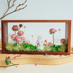 "My Unique Rose" - The Little Prince & Real Preserved Flower Shadow Box Art - Yunicrafts