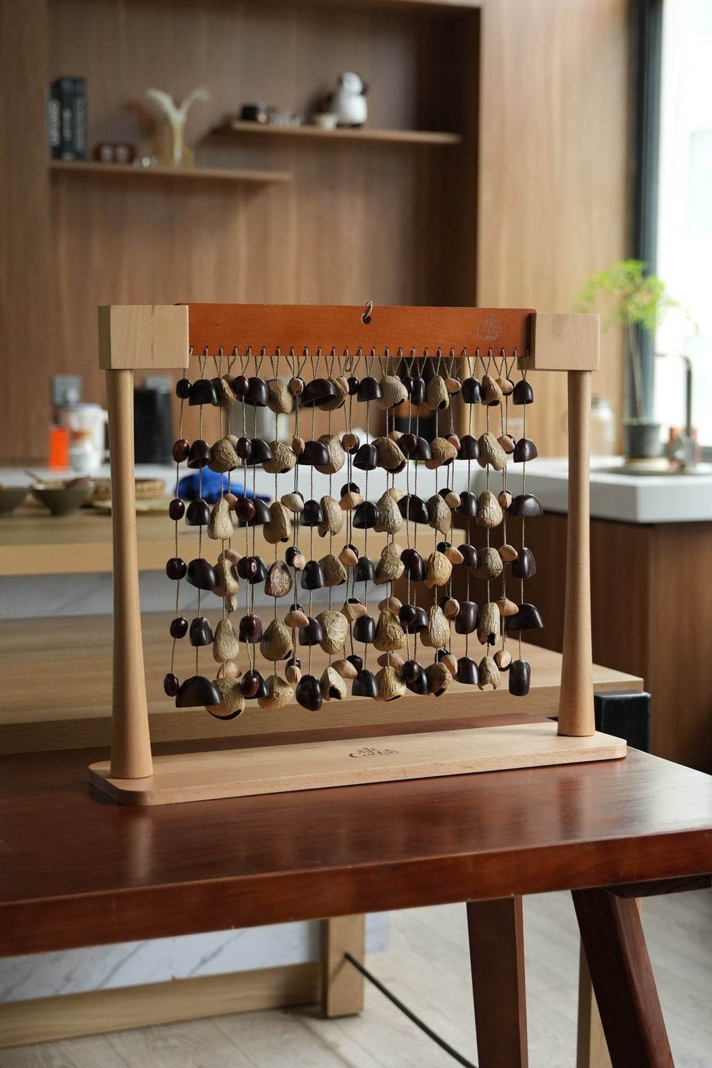 Natural Seed Chime Stand - Tabletop Display Holder(Bar Chime not included) - Yunicrafts