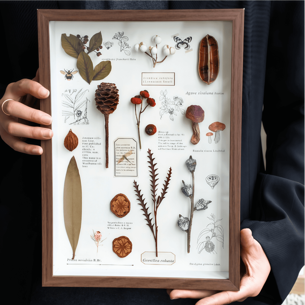 "Nature's Cabinet" Botanical Specimen Shadow Box - Yunicrafts