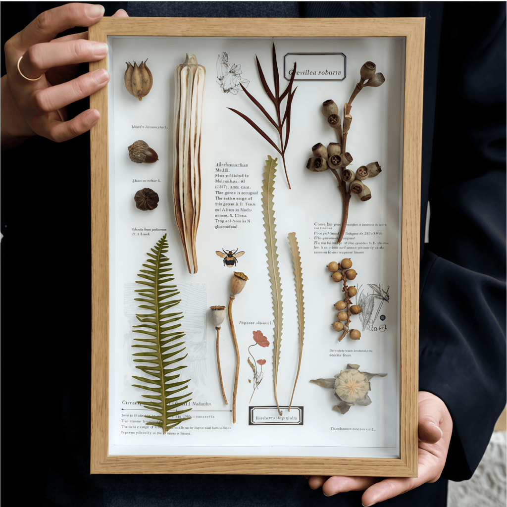 "Nature's Cabinet" Botanical Specimen Shadow Box - Yunicrafts