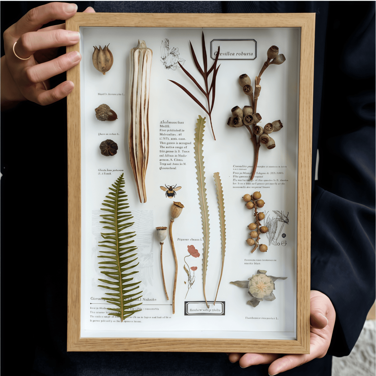 "Nature's Cabinet" Botanical Specimen Shadow Box - Yunicrafts