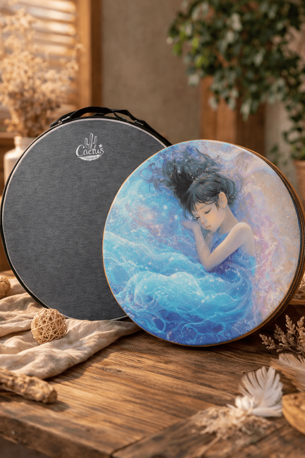 Ocean Drum – “Daughter of the Sea” Sound Healing Instrument for ASMR & Meditation - Yunicrafts