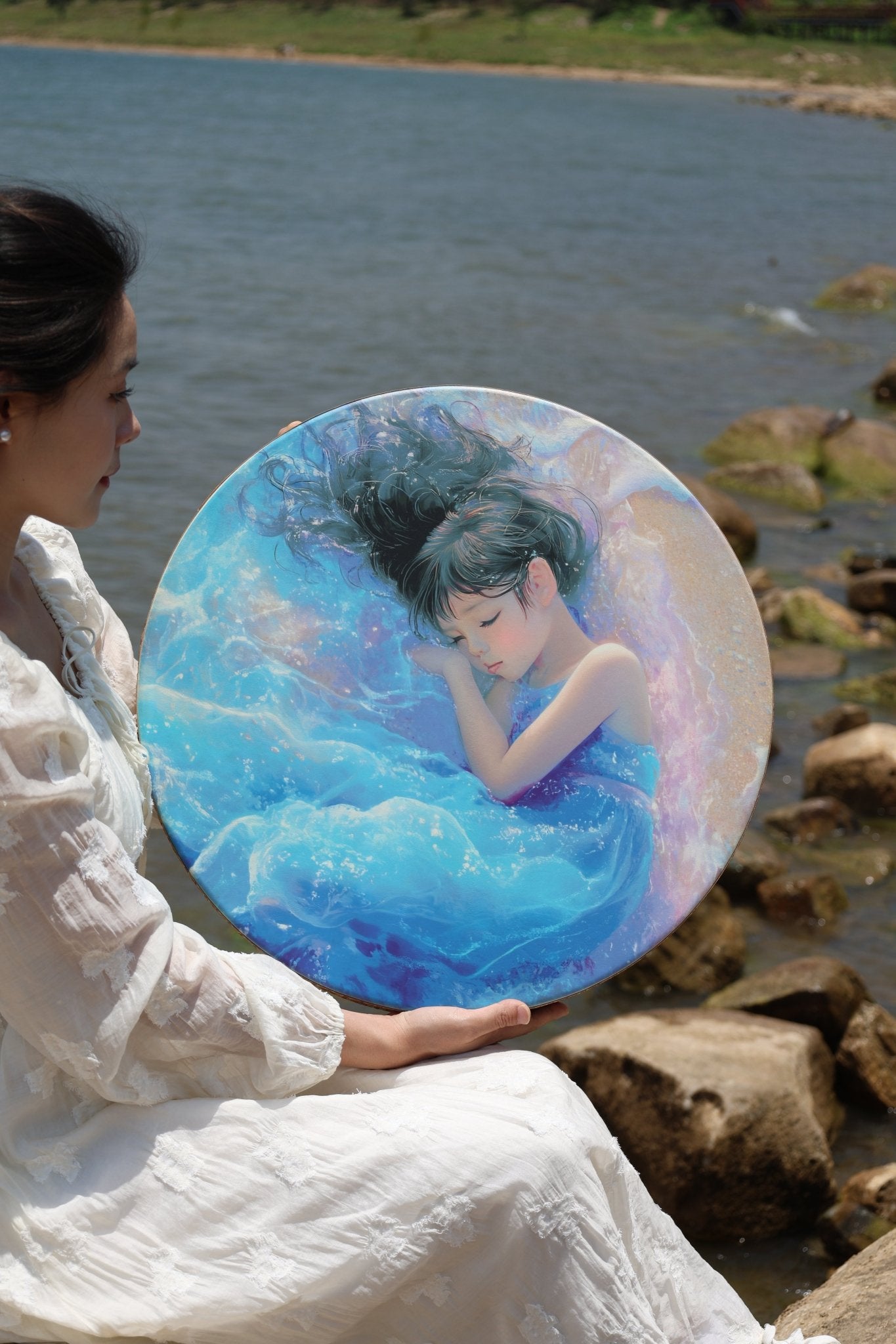 Ocean Drum – “Daughter of the Sea” Sound Healing Instrument for ASMR & Meditation - Yunicrafts