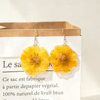 Orange & Yellow Daisy Resin Earrings - Yunicrafts